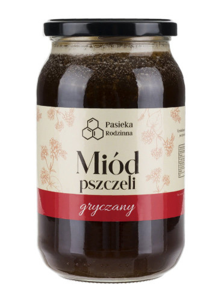 Miód gryczany, 1150 g - Pasieka Rodzinna