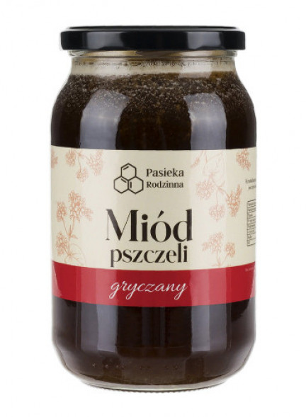 Miód gryczany, 1150 g - Pasieka Rodzinna
