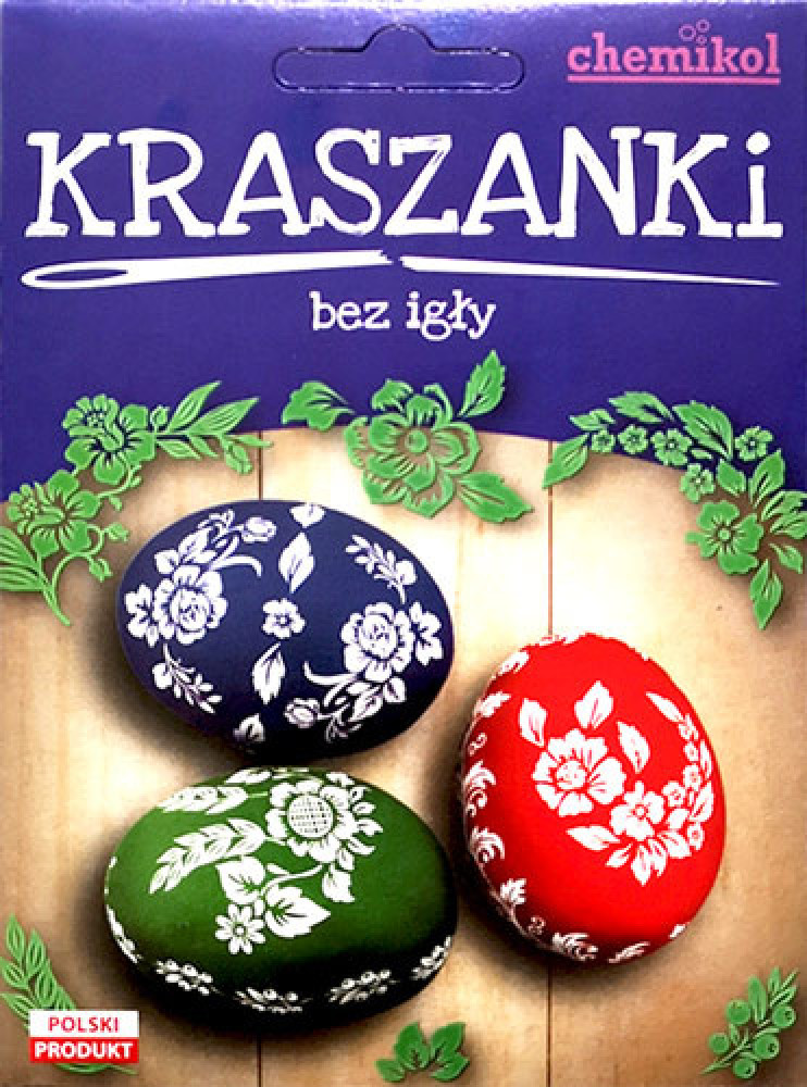 Kraszanki. Barwniki do malowania jajek (3 szt.) + naklejki - Zestaw niebieski