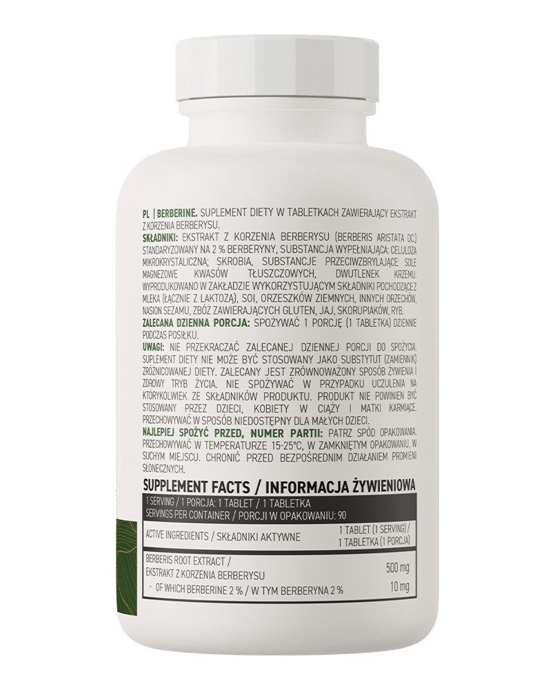 Berberyna, 90 tabletek - OstroVit : Suplementy diety
